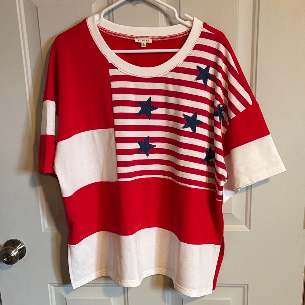 JODIFL Red and White Star Tee
